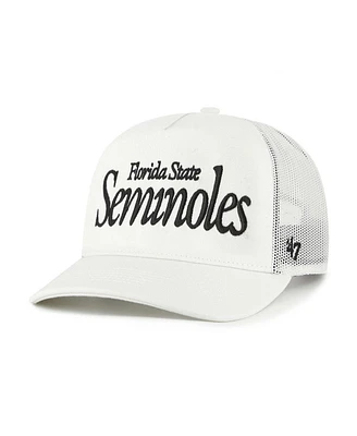 '47 Brand Men's and Women's Cream Florida State Seminoles Foundation Script Adjustable Trucker Hat