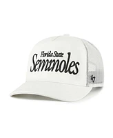 '47 Brand Men's and Women's Cream Florida State Seminoles Foundation Script Adjustable Trucker Hat