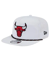 New Era Men's White Chicago Bulls Performance Rope Golfer Adjustable Hat