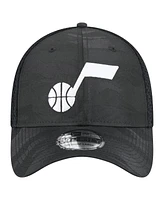 New Era Men's Black Utah Jazz Subtle Camo 39THIRTY Flex Hat