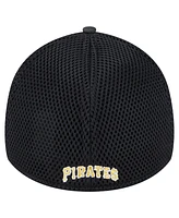 New Era Men's Black Pittsburgh Pirates Subtle Camo 39THIRTY Flex Hat