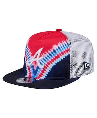 New Era Men's Atlanta Braves Tie-Dye Golfer Trucker Adjustable Hat