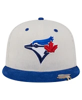 New Era Men's Cream/Royal Toronto Blue Jays Two-Tone Corduroy 59FIFTY Fitted Hat