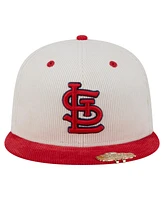 New Era Men's Cream/Red St. Louis Cardinals Two-Tone Corduroy 59FIFTY Fitted Hat