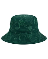 New Era Men's Dark Green Athletics 2025 Spring Training All Over Print Bucket Hat