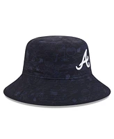 New Era Men's Navy Atlanta Braves 2025 Spring Training All Over Print Bucket Hat