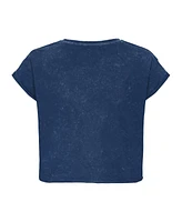 Sportiqe Men's and Women's Blue Minnesota Lynx Rock Roll Collection Gwen Mineral Wash Cropped T-Shirt