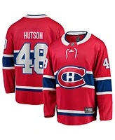 Fanatics Men's Lane Hutson Red Montreal Canadiens Home Breakaway Jersey