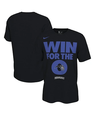 Nike Men's and Women's Black Orlando Magic 2025 Nba Playoffs On-Court Mantra T-Shirt