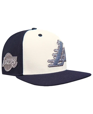 Pro Standard Men's Cream Los Angeles Lakers French Terry Snapback Hat