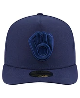 New Era Men's Navy Milwaukee Brewers Color Pack A-Frame 59FIFTY Fitted Hat