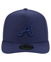 New Era Men's Navy Atlanta Braves Color Pack A-Frame 59FIFTY Fitted Hat