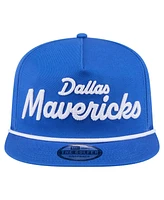 New Era Men's Blue Dallas Mavericks Team Text Golfer Snapback Hat