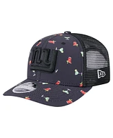 New Era Men's Navy/Black New York Giants Adventure Drinks Pattern 9SEVENTY Stretch Snap Hat