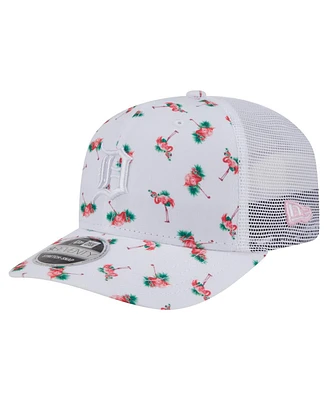 New Era Men's White Detroit Tigers Flamingo Mesh Back 9SEVENTY Stretch-Snap Hat