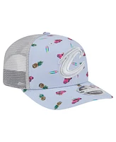 New Era Men's Light Blue/Gray Cleveland Cavaliers Adventure Aloha Pattern 9SEVENTY Stretch-Snap Hat