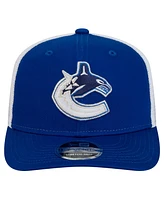 New Era Men's Blue Vancouver Canucks Core Trucker 9SEVENTY Stretch-Snap Hat