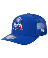 New Era Men's Royal New England Patriots Main Trucker 9SEVENTY Stretch snap Hat