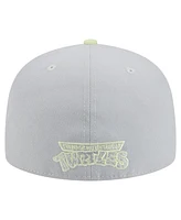 New Era Men's Gray/Light Green Teenage Mutant Ninja Turtles Two-Tone Color Pack 59FIFTY Fitted Hat
