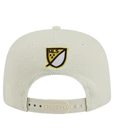 New Era Men's Cream Columbus Crew 2025 Kickoff Snapback Golfer Hat