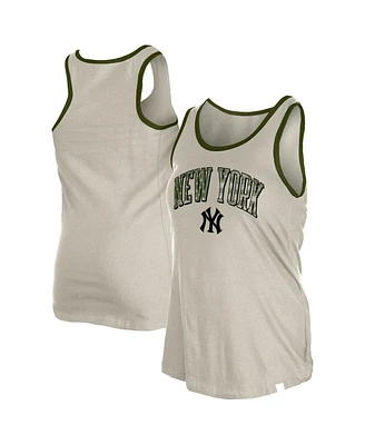 New Era Women's Cream York Yankees Armed Forces Tank Top
