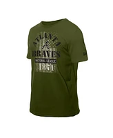 New Era Men's Green Atlanta Braves Armed Forces T-Shirt