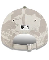 New Era Women's Light Beige/Olive Chicago Cubs 2025 Armed Forces Day 9TWENTY Adjustable Hat