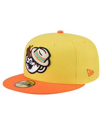 New Era Men's Yellow Spokane Indians Copa de la Diversion 59FIFTY Fitted Hat