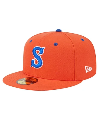 New Era Men's Orange Syracuse Mets Authentic Collection 59FIFTY Fitted Hat