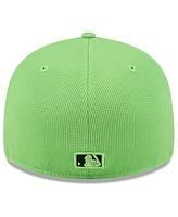 New Era Men's Neon Green Tampa Bay Rays City Connect Batting Practice Low Profile 59FIFTY Fitted Hat