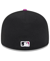 New Era Men's Charcoal/Purple York Mets City Connect Batting Practice Low Profile 59FIFTY Fitted Hat