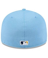 New Era Men's Light Blue Milwaukee Brewers City Connect Batting Practice Low Profile 59FIFTY Fitted Hat
