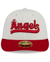 New Era Men's Cream/Red Los Angeles Angels City Connect Batting Practice Low Profile 59FIFTY Fitted Hat