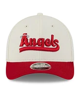 New Era Men's Cream/Red Los Angeles Angels City Connect Batting Practice 9FORTY M-Crown Adjustable Hat