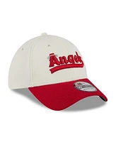 New Era Men's Cream/Red Los Angeles Angels City Connect Batting Practice 39THIRTY Flex Hat