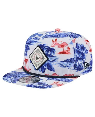 New Era Men's White Houston Texans Adventure Golfer Snapback Hat