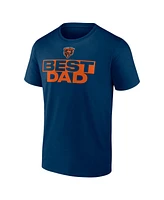 Logo Athletic Men's Navy Chicago Bears Best Dad T-Shirt