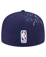 New Era Men's Navy York Knicks Americana Fireworks 59FIFTY Fitted Hat