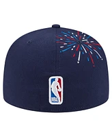 New Era Men's Navy Dallas Mavericks Americana Fireworks 59FIFTY Fitted Hat