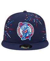 New Era Men's Navy Boston Celtics Americana Fireworks 59FIFTY Fitted Hat