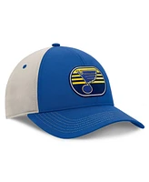 Fanatics Men's Blue/Gray St. Louis Blues 2025 Stanley Cup Playoffs Locker Room Trucker Adjustable Hat
