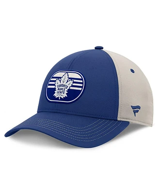 Fanatics Men's Blue/Gray Toronto Maple Leaf's 2025 Stanley Cup Playoffs Locker Room Trucker Adjustable Hat