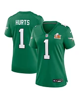 Nike Women's Jalen Hurts Kelly Green Philadelphia Eagles Super Bowl Lix 2nd Alternate Game Jersey