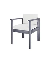 7-Pc Patio Dining Set: 70.8" Table, Cushioned Chairs