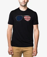 La Pop Art Men's Americana Sunglasses Premium Blend Word T-Shirt