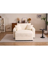 Removable Ottoman Sofa Chair: Modern Lounge Chair for Small Spaces