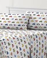 Dream Factory Trains Trucks -Pc. Sheet Set