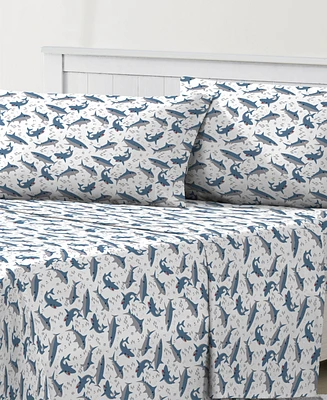 Dream Factory Sharks -Pc. Sheet Set