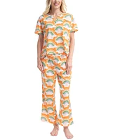 Ocean Pacific Women's Printed Henley Pajama Set