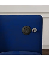 Modern Velvet Foldable Sofa Bed with Adjustable Back, Usb Port, and Phone Stand